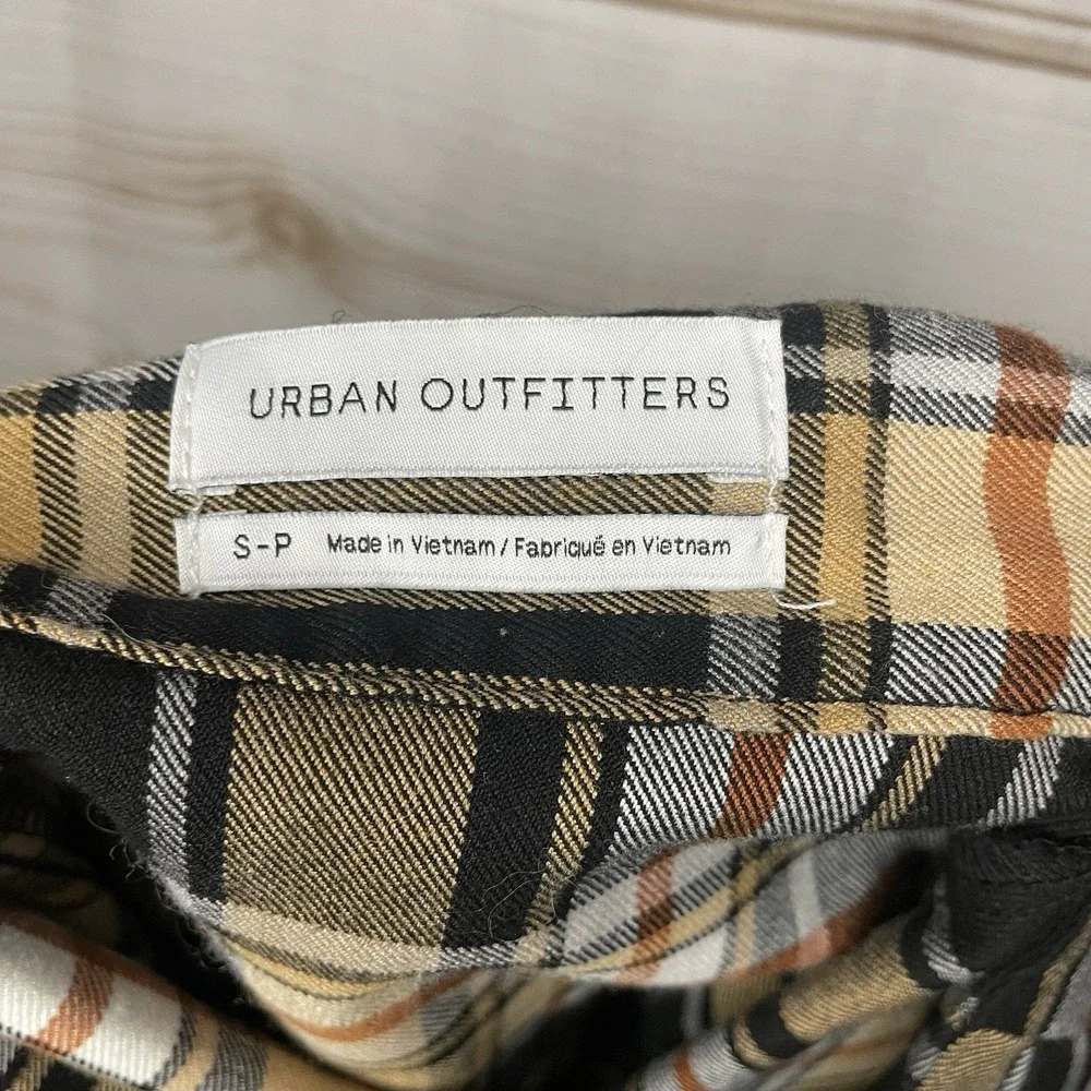 Urban Outfitters Y2K‎ Mini Skirt Small Brown Plaid Schoolgirl Academia Pleated